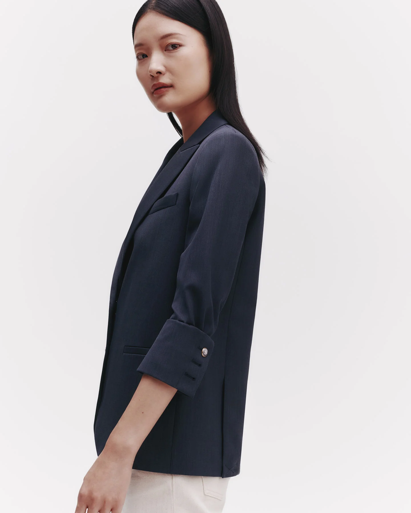 Boyfriend Blazer in Wool Twill - Image 3